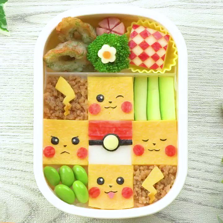 ポケモンgo攻略まとめ速報 ピカチュウのキャラ弁可愛い 食べるのが勿体ない 艸 Twitter