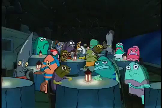 reactions on X: fish audience disappointed sad spongebob https