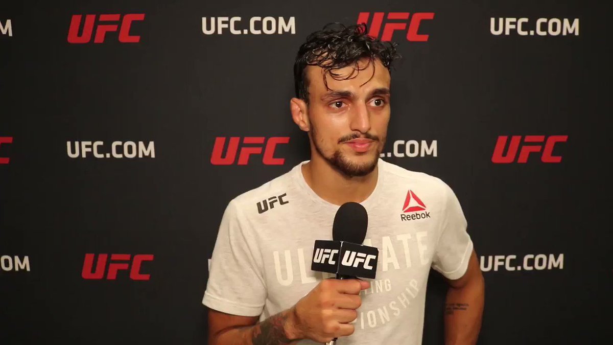 "If I'm here today, he's part of that, for sure." @RicardoRamosmma dedicates his #UFCMinneapolis victory to his friend and training partner battling cancer.