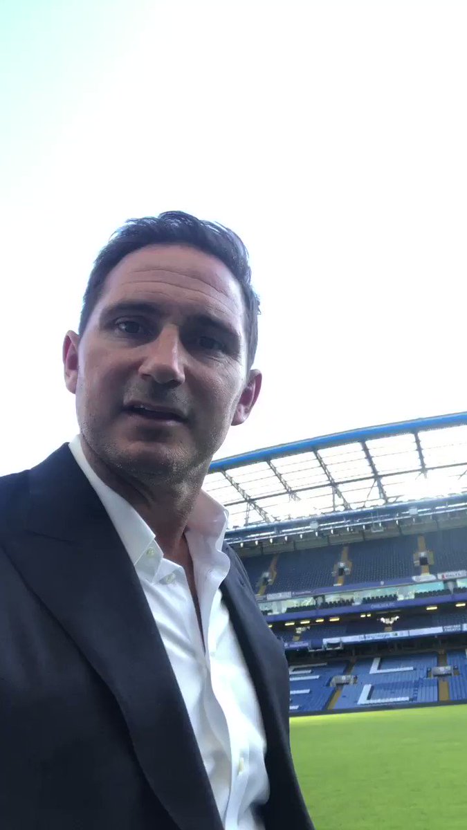 Chelsea FC (@ChelseaFC) on Twitter photo 2019-08-20 16:53:11 Over to you, boss! #WelcomeHomeFrank Over to you, boss! #WelcomeHomeFrank