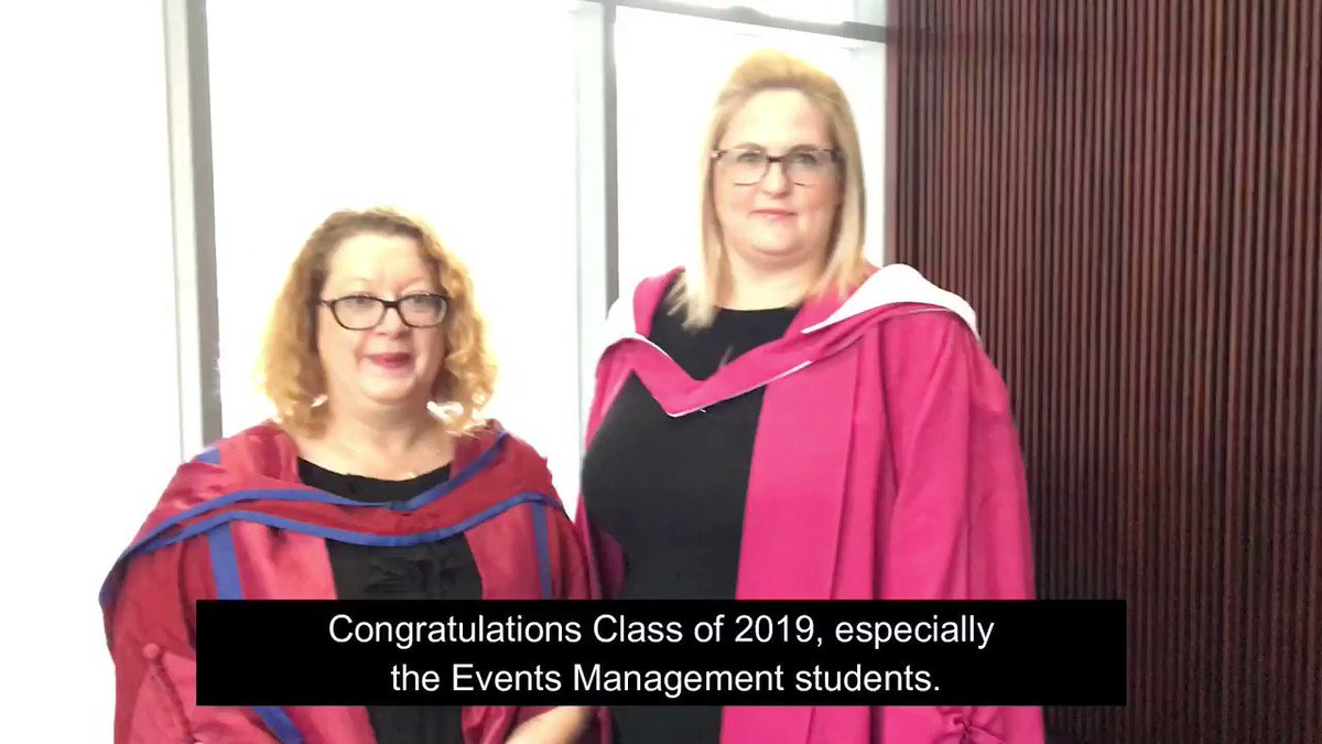 Dr Rebecca Finkel and Dr Gemma Blackledge-Foughali wish all the students from @QMUEventsMgmt a very happy graduation day! π #QMUgrad2019 #QMU #ClassOf2019 #QueenMargaretUniversity #Edinburgh