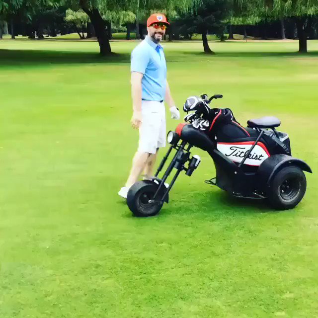 Golf carts are soooo last year😍🏍Loving this new way of getting around on the golf course! #golfcart #golffun #lovegolf #growthegame #playgolf #fortheloveofit #outdoors