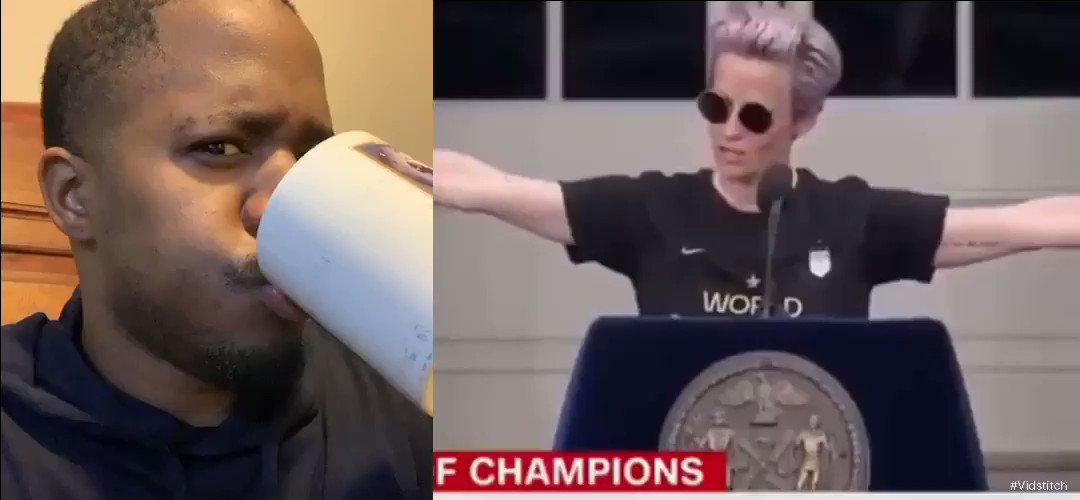 Who is this man? I’m lost is this Anderson Cooper, or Megan Rapinoe?Who screams MotherF***er on national TV while representing America. Im glad she didn’t go to White House acting like this! Who’s with me ???#CrazyRapinoe #SocialMediaSummit #ICEraids