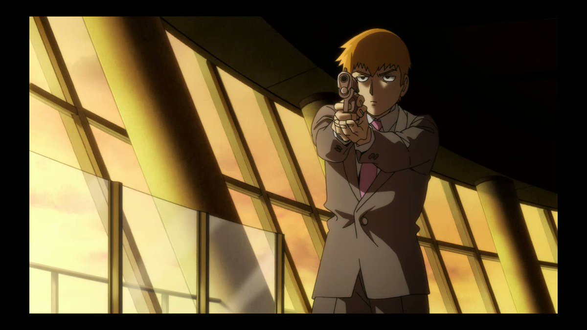 モブサイコ100 Dubbed Episode 12 Of Mobpsycho100 Is Now Up On Crunchyroll And Funimation Do We See Reigen With Guns What S Going On Better Find Out モブサイコ100 吹き替え版も12話に突入 ついにあの男がボスに挑む