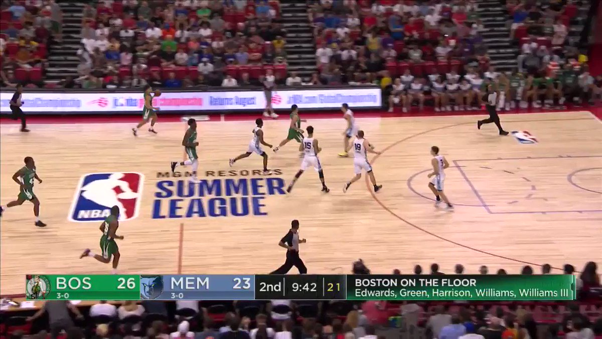☘️ 1st round #NBADraft pick @Grant2Will went off for 21 PTS, 7 REB as the @celtics move to 4-0 in @NBASummerLeague action. #NBASummer #NBARooks