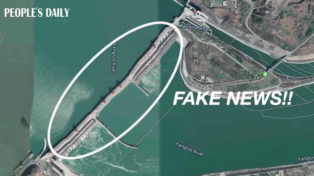 Three Gorges Dam Satellite View People's Daily, China On Twitter: "China Has Refuted Rumors That The Three  Gorges Dam Is In Danger Of Collapse After A Twitter User Claimed Satellite  Images On Google Maps Show That The