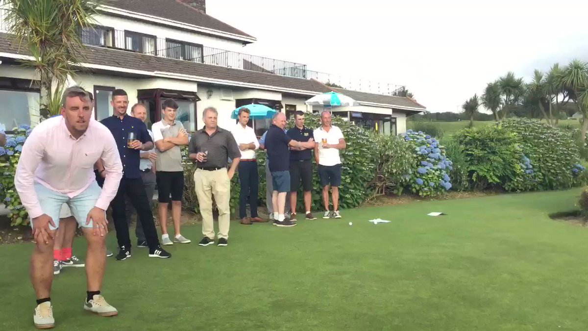 When your charity golf day ends up in carnage! What a great day @BowoodParkGolf @Stockerz92 #charitygolfday @cornwallairamb the highlight @4000d @fergus_lessels ending up in the pond 😂😂👏👏👏💦💦 #quality #wet #golffun #puttingcompcarnage 😂😂💦💦💦💦