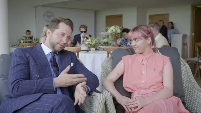 maisie williams interviewed by derek blasberg at #wimbledon tennis championships in london, england (08/07/2019) (4/4)
