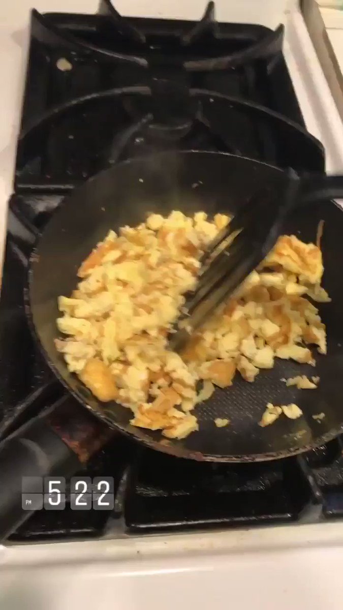 6/7 scrambled eggs! #cooking #homecook #amateurchef #cook #canada #ontario #kitchener #breakfast #scrambledeggs #Area51 #eggs #bread #margarine #salt #pepper #Area51meme