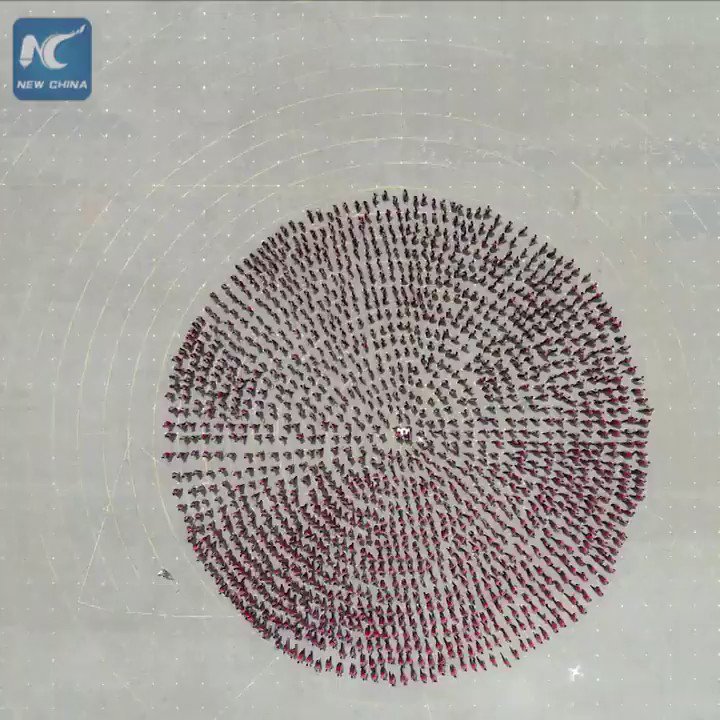 Incredible #kungfu performance: 10,000 people perform #martialarts at Mt. Song in Henan, China, the birthplace of Shaolin kungfu #FlyOverChina