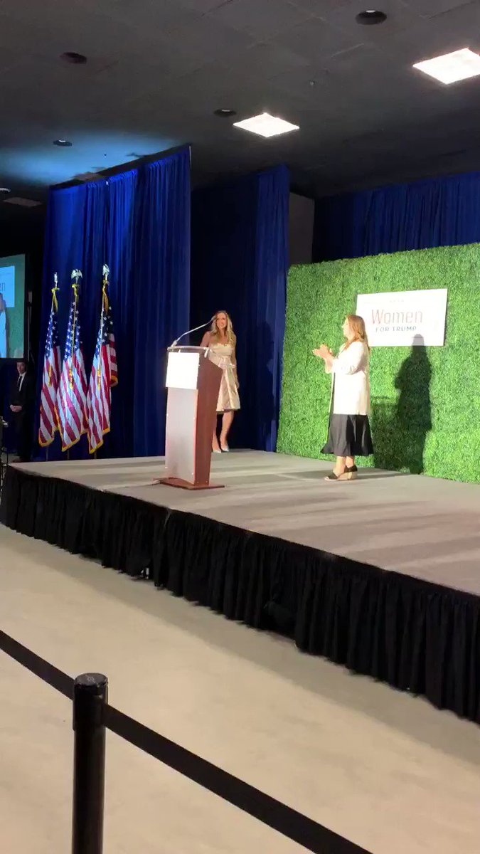 The house. Comes. Down!!! 🔥@LaraLeaTrump takes the stage at #WomenForTrump #WomenForTrump20!!!
“I’m confident @realDonaldTrump will be re-elected. In fact, I bet MORE women will come out and vote for him than ever before!”
#RealWomen REAL #SquadGoals #RealResults 🇺🇸