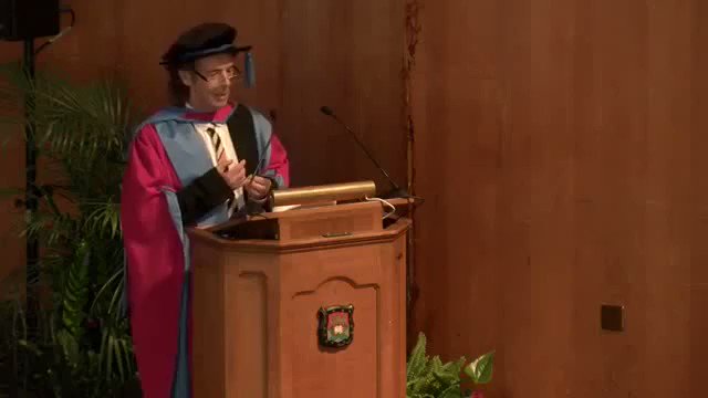 We had a bit of a surprise today when the one and only @RobertPlant joined our new Honorary Graduate, Rod MacSween, on stage! @itbagency @ledzeppelin #graduation #ExeterForever
