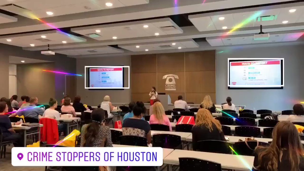 Tonight Cyber Safety Seminar, in partnership with @sprint. @CrimeStopHOU covering cyber trends, new apps and games, safety settings and restrictions, and laws as they relate to cyber safety.
💻➡️http://bit.ly/2Lpf76f
#HISDPD – at Crime Stoppers Of Houston