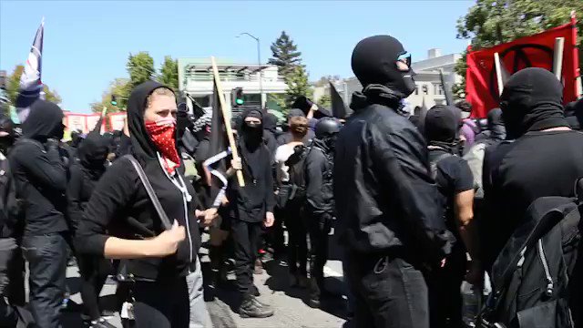Antifa army at Berkeley warns No Photos!
What is happening to our country?
Trump 2020!