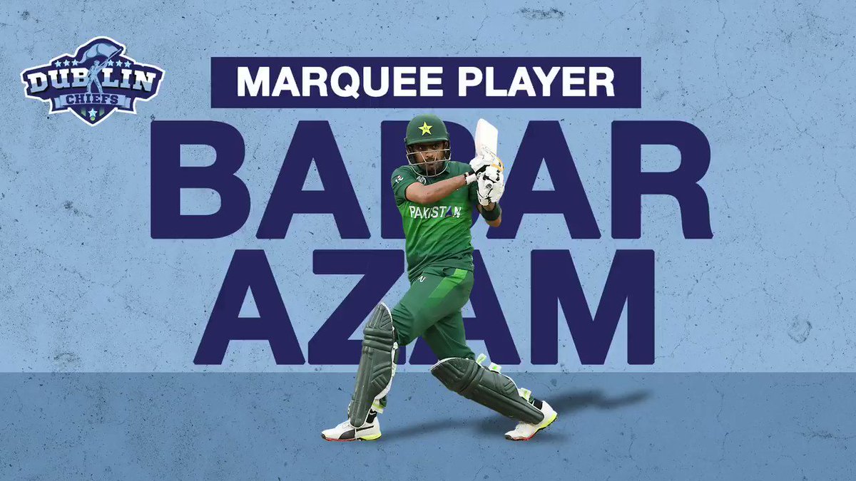 The world's number 1 T20I batsman @babarazam258 is going to be part of Dublin Chiefs ☘#ET20SDraft #EuroT20Slam #ET20S