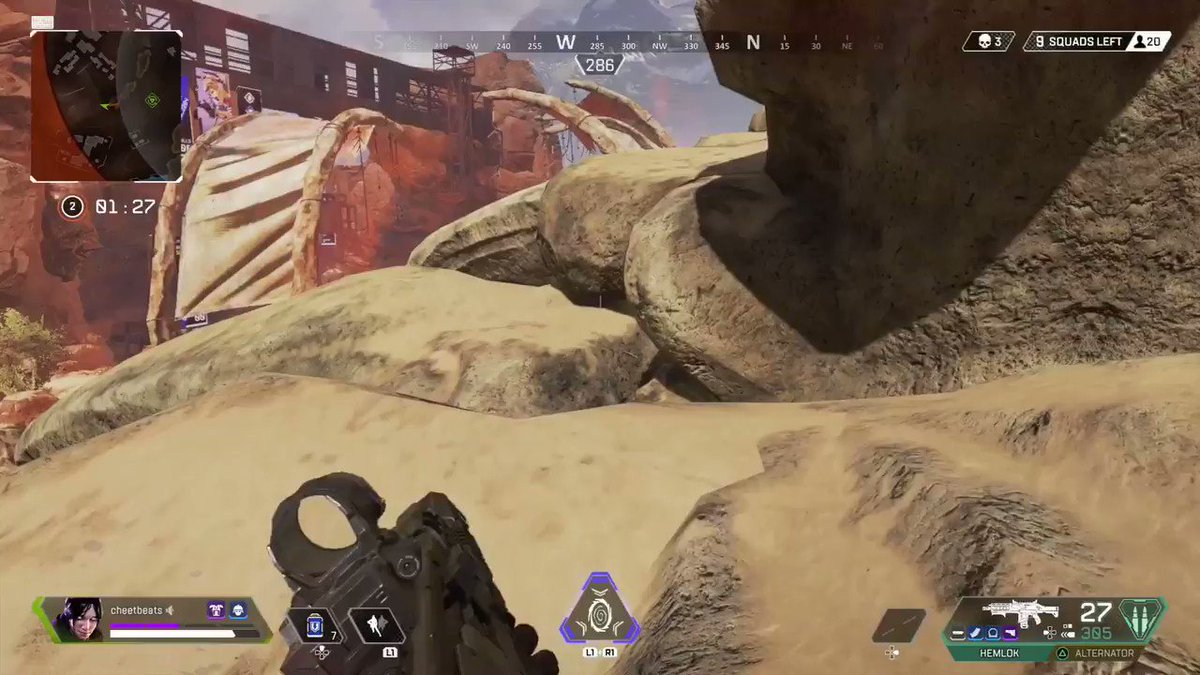 Sneak peek into my new upcoming Solo Win video http://www.YouTube.Com/Cheetbeats #apexlegends #PS4share @BGGWRts @Sgh_Rts