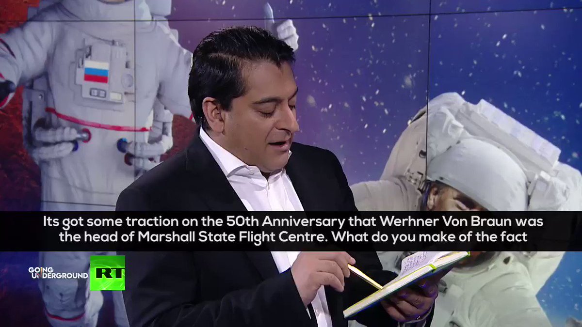 Going Underground on RT (@Underground_RT) on Twitter photo 2019-07-20 15:28:38 ‘Wernehr Von Braun was recruited by the Hitler regime to be in charge of rocket development...he became central to building the Staturn V rocket!’ Space Historian John Logsdon discusses secrets of the US-Soviet space race on #MoonLanding50 TODAY ON RT! youtu.be/RMtlpXylqkc ‘Wernehr Von Braun was recruited by the Hitler regime to be in charge of rocket development...he became central to building the Staturn V rocket!’ Space Historian John Logsdon discusses secrets of the US-Soviet space race on #MoonLanding50 TODAY ON RT! youtu.be/RMtlpXylqkc