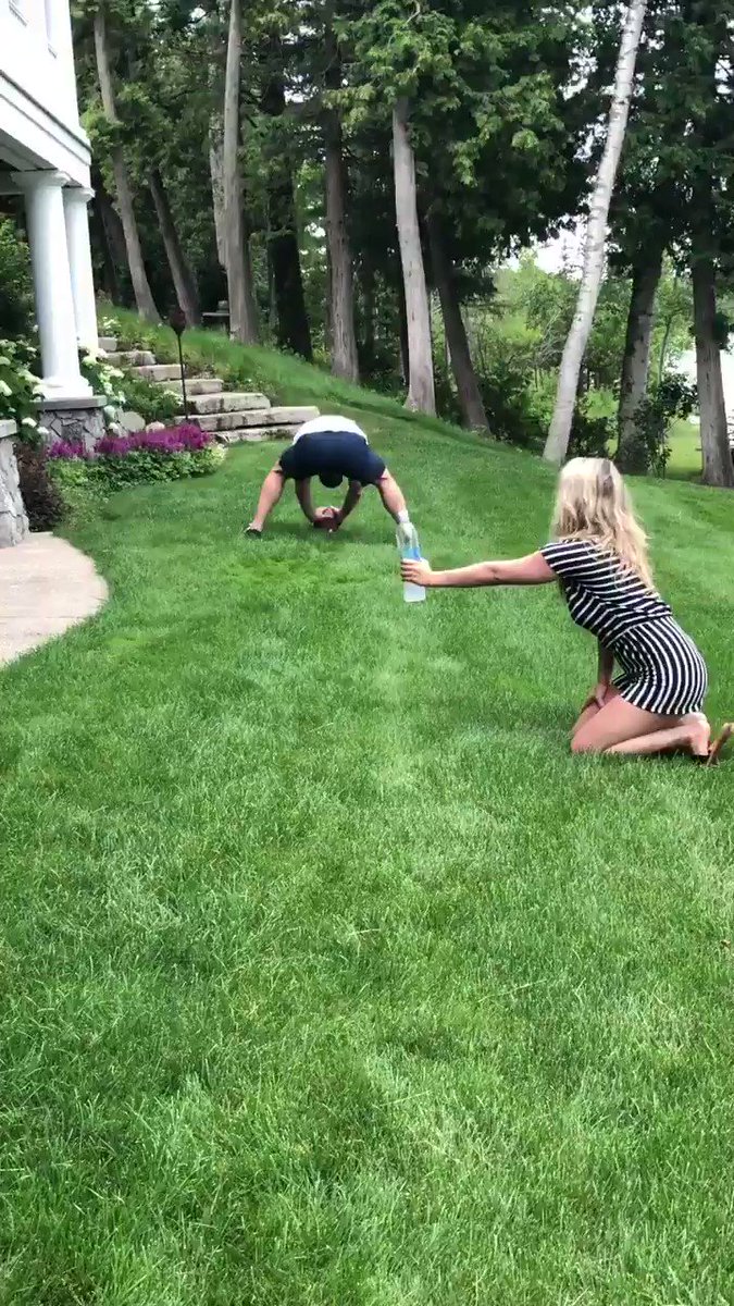 A little vacation #bottlecapchallenge to get ready for Training camp this week ๐ฏ๐ฆ