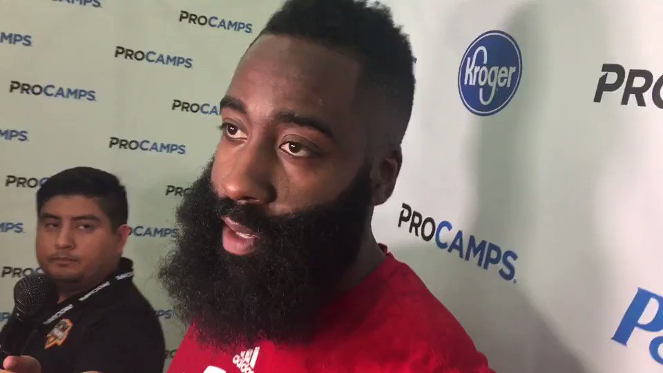 James Harden says there's nothing negative between him and Chris Paul: "It was a lot of false talk."
(via @ChronBrianSmith)