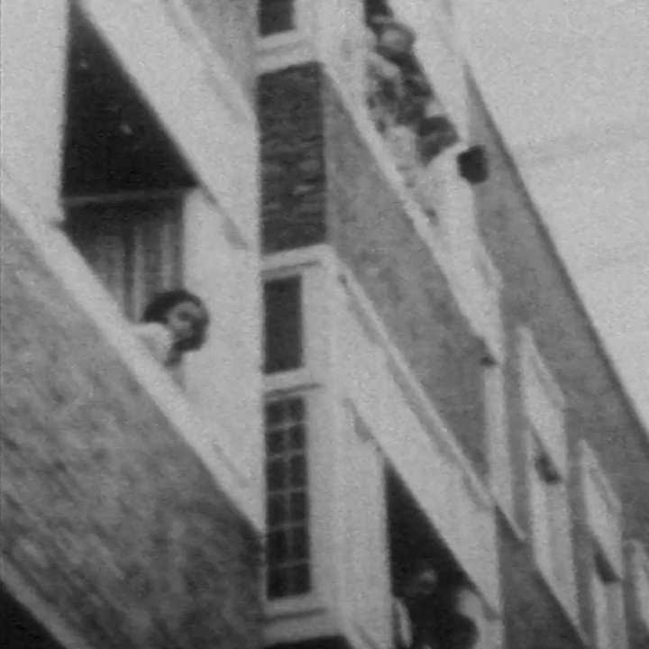 #OnThisDay in 1941, #AnneFrank was captured on film for - as far as we know - the only time in her life. She is leaning out of the window of her house in #Amsterdam to get a good look at the girl next door's wedding outside. #history #annefrankhouse