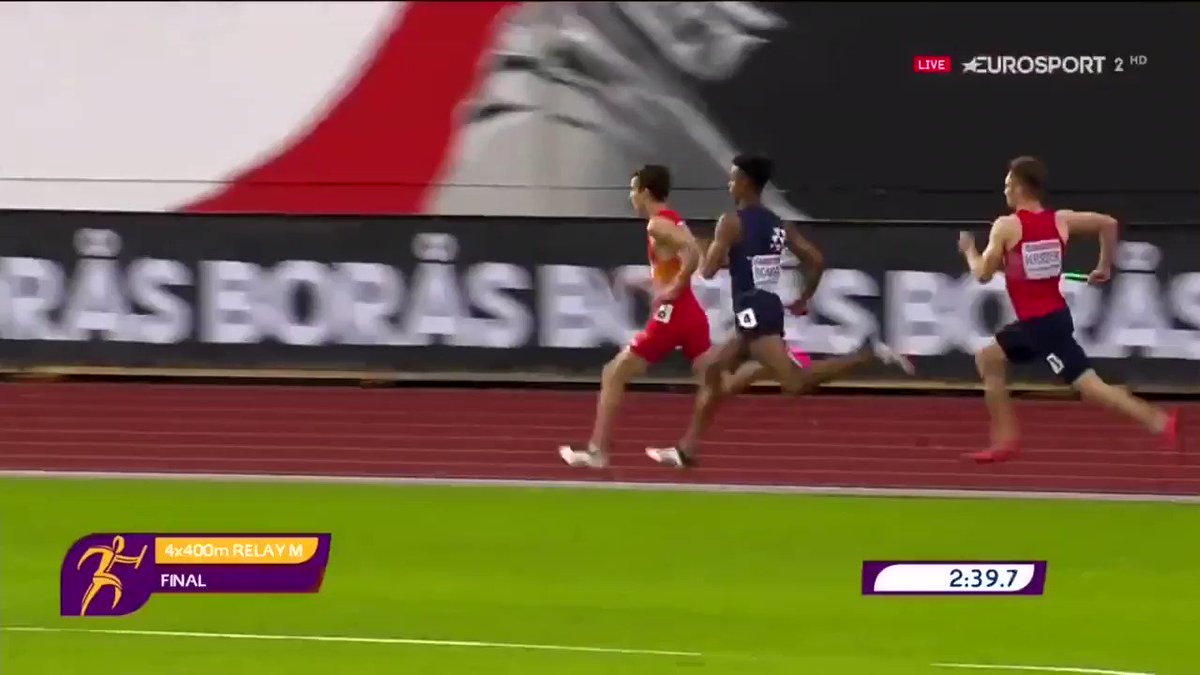 İsveç düzenlenen Avrupa U20 Atletizm Şampiyonası'nda Oğuzhan Kaya, Kubilay Ençu, Berke Akçam ve İlyas Çanakçı’dan oluşan takımımız İlyas’ın son 100 metredeki atağıyla 4x400m bayrak yarışında altın madalya kazandı