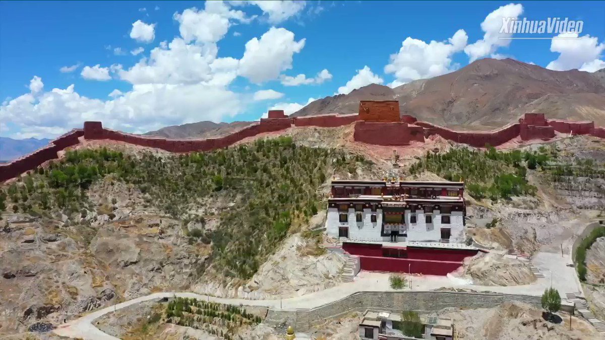 Gyangze County in southwest China's Tibet is known for its monasteries. One of the most famous is Gyangze Palkhor Chorten