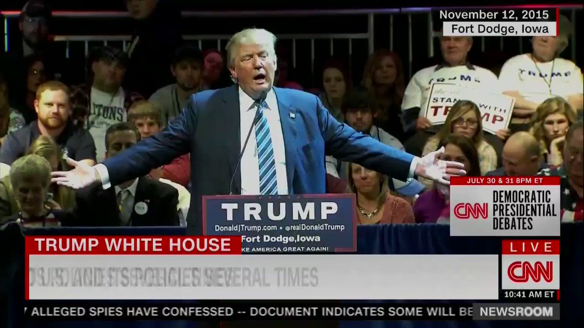 CNN put together a montage of Trump -- who now that he's president thinks criticizing America is an unpatriotic thing to do -- saying things like, "how stupid are the people of Iowa? How stupid are the people of the country?"