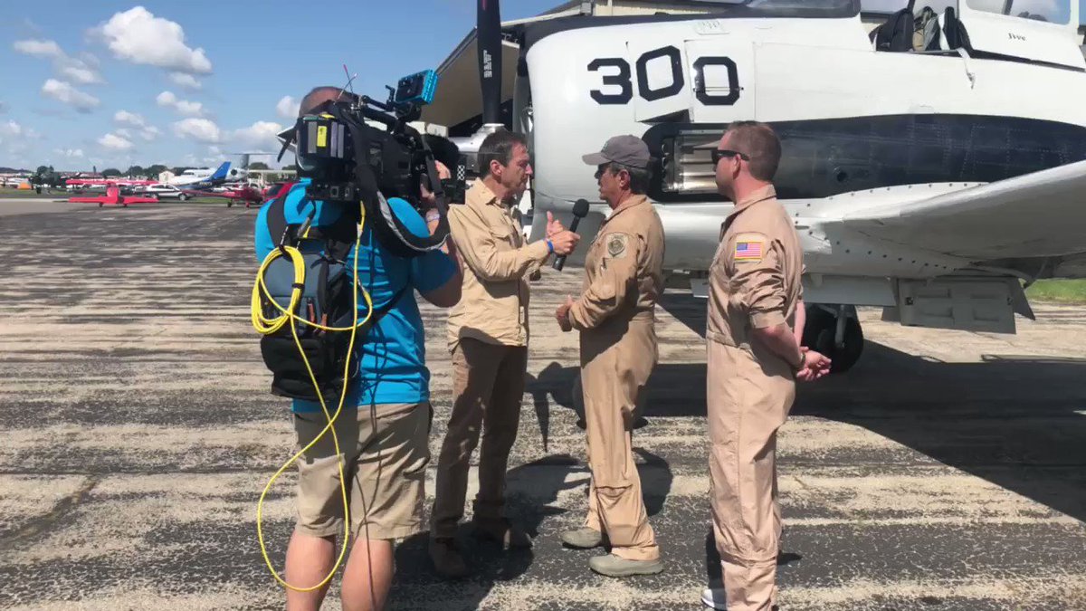 Media Day interviews with the #TrojanThunder & #WildBlue crews.
⠀
#OSH19 #50inOSH #EAA #AirVenture #WeLoveAirshows #airshow360 #airshow #avgeek #aviation #ICAS #instaplane