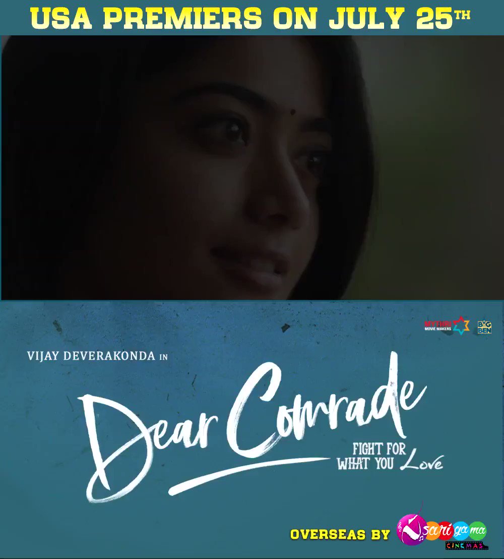 Bobby & Lilly ❤️
Comrades, prebook your tickets to watch their beautiful love story 😍
#DearComrades
@TheDeverakonda @iamRashmika @bharatkamma @justin_tunes @MythriOfficial @YashBigBen