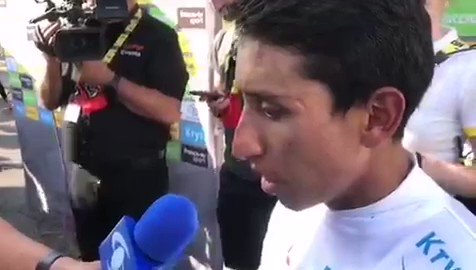 "Los alpes son subidas más al estilo colombiano". Declaraciones de Egan Bernal después de la etapa de hoy en el Tour de Francia.#TDF2019 #VamosEscarabajos #VamosEgan