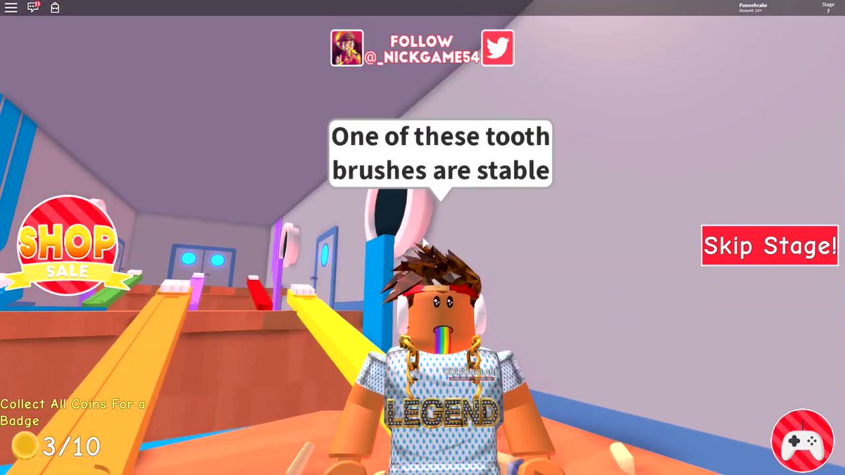 Roblox On Twitter I Guess Itsfunneh Had A Brush With Disaster Sink Your Teeth Into Daring Stunt Courses And Earn Special Merit Badges In Escape The Dentist Obby Https T Co 5yjdrmcdob Nickgame54 Https T Co Gddesvprxy - itsfunneh roblox obbys new videos