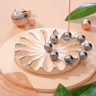 Aslında her top düz bir çizgide hareket ediyor...Etkileyici bir yanılsama...