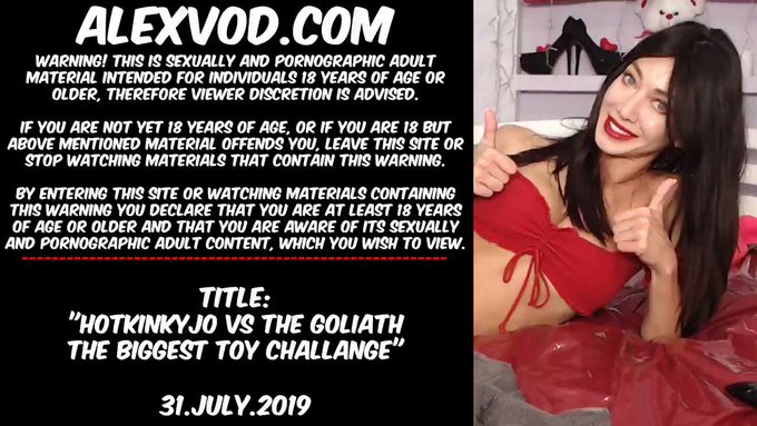 Warning: This is porn video for adults only!

I still participate in Goliath challange! My new vod movie: