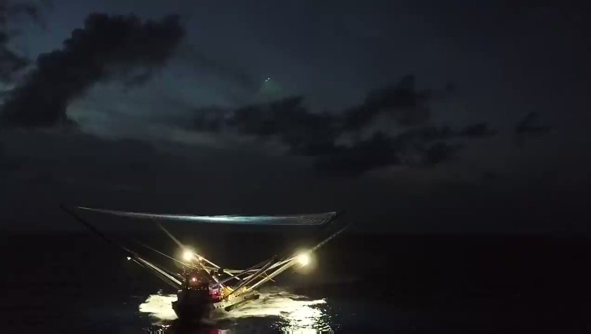 Rocket fairing falling from space (higher res)