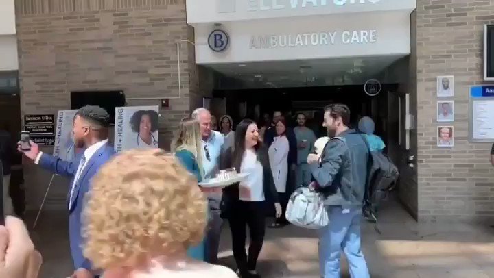 In the middle of filming New Amsterdam they wishing Ryan Eggold happy birthday 