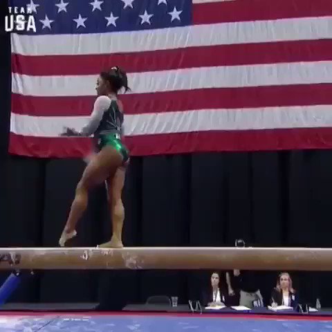 ❗️Congrats to @Simone_Biles
The FIRST person in #HISTORY to perform a double-double dismount on a beam.