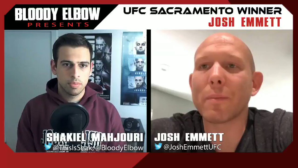 Josh Emmett (@JoshEmmettUFC) offers a rare glimpse into his childhood: "I would just pray. I was scared for my mom’s safety... I’d see the cops at my house with their guns drawn"
Read: https://bit.ly/2YXUeS4
Watch: https://bit.ly/2yUkXV7
(@ThisIsShak | #UFCSacramento)