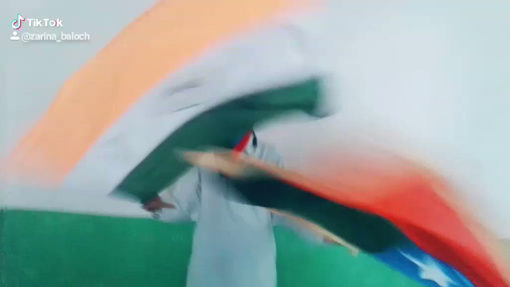 Happy #IndependenceDayIndia Must watch my #tiktok first video that how beautifully my brother is celebrating India #IndependenceDay with flag of #Balochistan freedom We Baloch are always involved with happiness our Indian friends & We believe India'll support us & follow me there