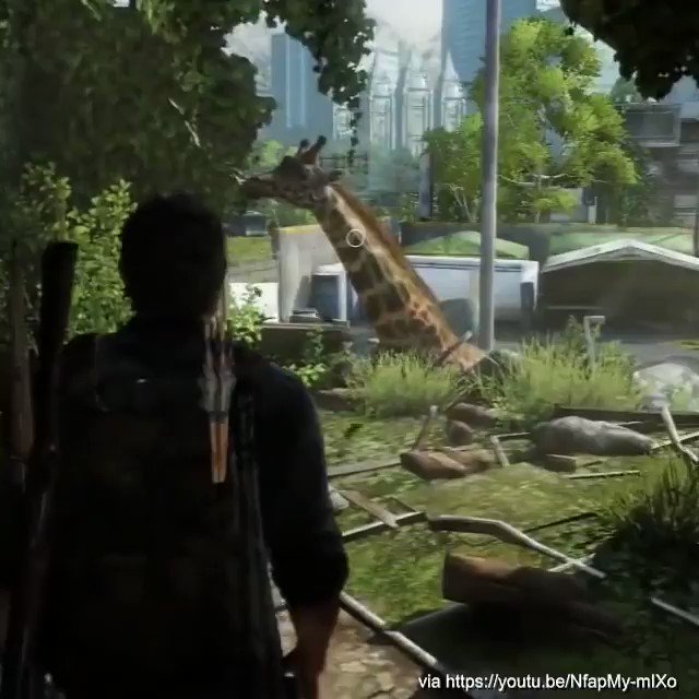 You can pet the giraffe in The Last of Us