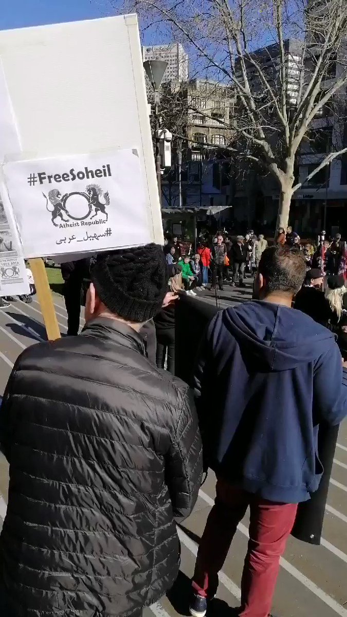 Maz the Decent Atheist (@decent_atheist) on Twitter photo 2019-08-17 05:37:26 #FreeSoheil campaign in Melbourne #FreeSoheil campaign in Melbourne