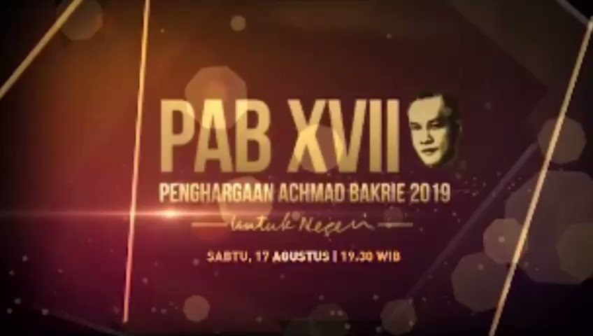 Malam penghargaan kepada putra putri terbaik bangsa yang berkontribusi kepada masyarakat.Saksikan Penghargaan Achmad Bakrie tahun 2019Sabtu, 17 Agustus 2019 jam 19.30 WIB di tvOne #PenghargaanAchmadBakrieXVII #PABXVII #AchmadBakrieAward #Bakrie #BakrieUntukNegeri #tvOneNews