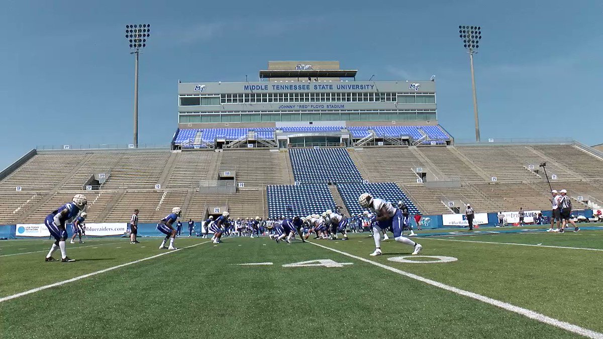 Middle Tennessee FB (@MT_FB) on Twitter photo 2019-08-17 21:00:00 2️⃣ scrimmages ⬇️, 1️⃣ to go! #BlueRaiders | #MT | #EATT 2️⃣ scrimmages ⬇️, 1️⃣ to go! #BlueRaiders | #MT | #EATT