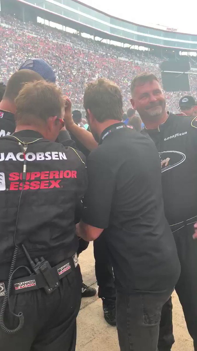 This may be lowest point of my life. @landoncassill crew asked me to break them down. I got in huddle and said “Go Landon Castill on 3”. My brain failed me. Literally anything is better than that. Give em hell”. “Put em in a wall”. Anything. @BMSupdates #NASCAR