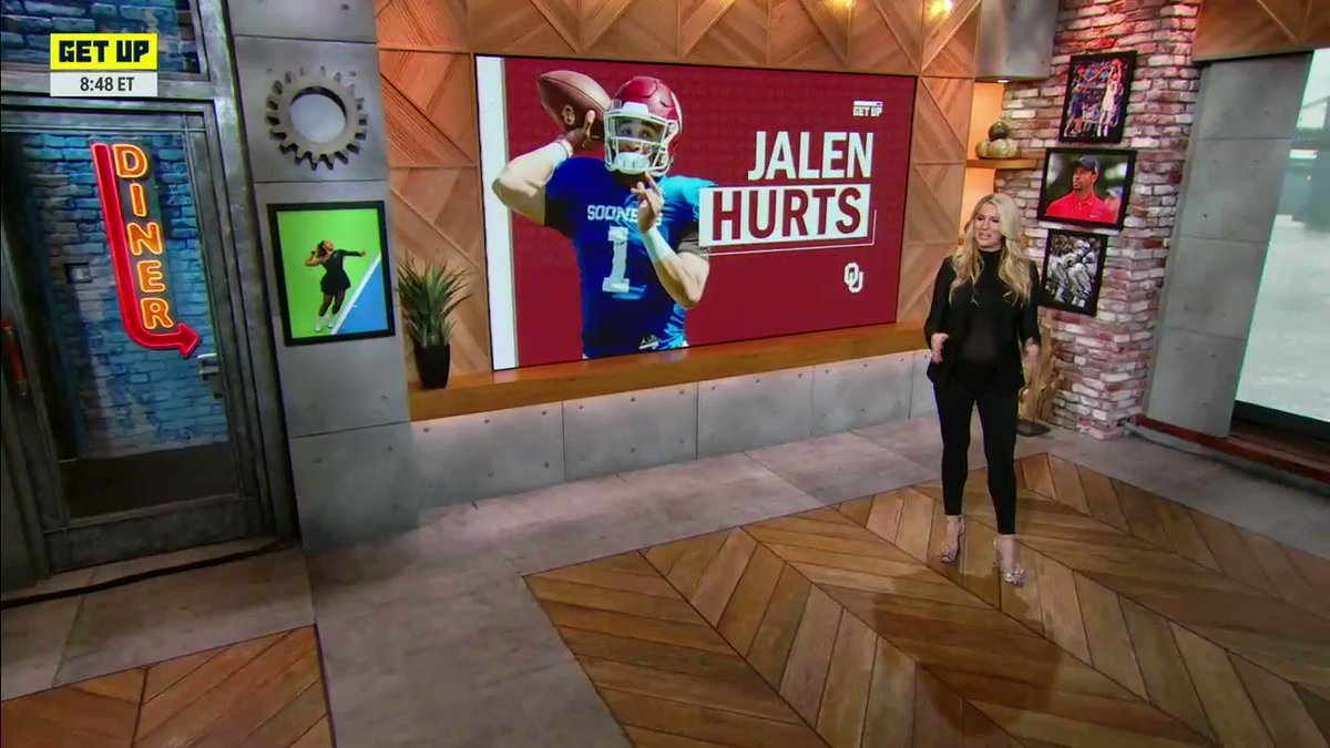 Laura Rutledge (@LauraRutledge) on Twitter photo 20/08/2019 11:24:27 Is a @30for30 in Jalen Hurts’ future? Time will tell. What do you think? @getupespn @ou_football Is a @30for30 in Jalen Hurts’ future? Time will tell. What do you think? @getupespn @ou_football