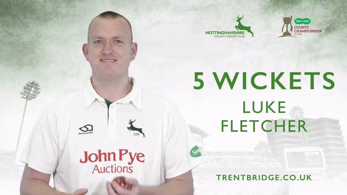 WICKET | Luke Fletcher has a superb 5-wicket haul as Ben Coad edges to Coughlin in the slips to go for 11. Yorkshire are 320-9 in their second innings, leading by 368 runs. Follow #YorksvNotts live 👉http://socsi.in/g_lF2SF
