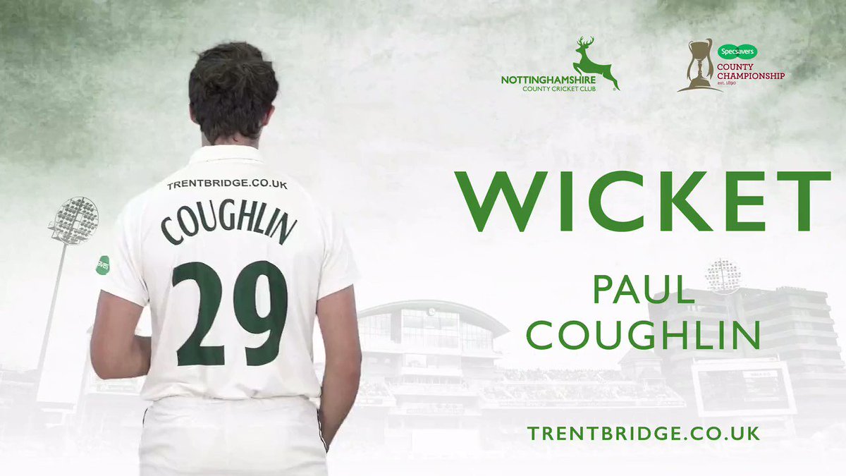 WICKET & END OF INNINGS | Coughlin does all the work as he has Maharaj (35) caught and bowled to leave Yorkshire 338 all out in their second Innings. Follow #YorksvNotts live 👉http://socsi.in/g_RC9cy