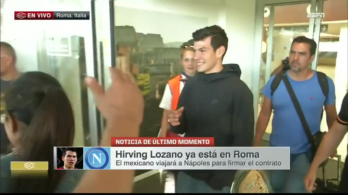 El 'Chucky' ya está en Italia...Y solo ESPN estuvo ahí, en vivo hace un minutos en @Sportscenter_nt 🇲🇽🔥!!!