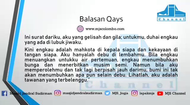 Alegori Cinta Illahiyah - Layla Majnun-Pak fahrudin faiz@MJS_Jogja