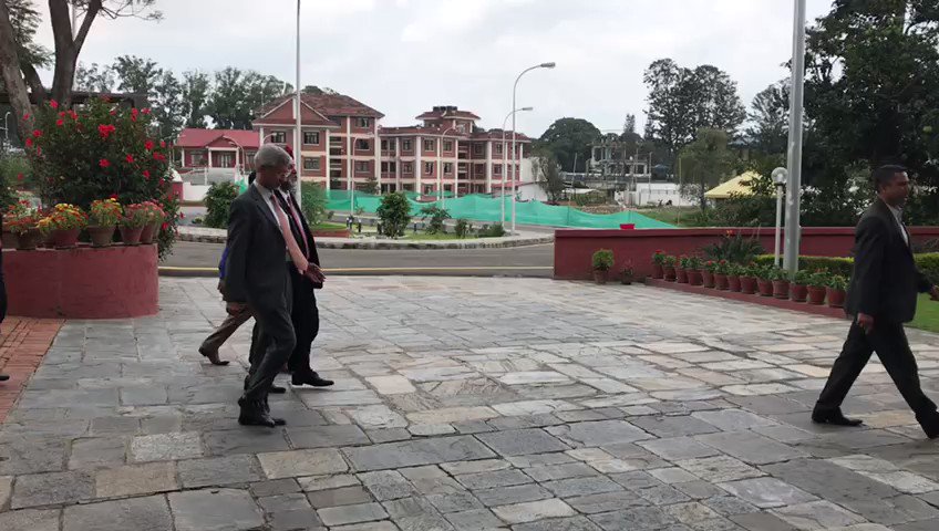 External Affairs Minister @DrSJaishankar calls on Prime Minister of Nepal K P Sharma Oli in #Kathmandu