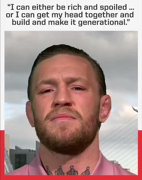 If you want to listen to the full, unedited interview w/ Conor McGregor, you can do so right here + wherever else you get pods: https://podcasts.apple.com/us/podcast/ariel-helwanis-mma-show/id1131739506#episodeGuid=http%3A%2F%2Fwww.espn.com%2Fespnradio%2Fpodcast%3Fid%3D27446965 …
Another excerpt: I thought his answer to this question about not ending up like so many other broke fighters was interesting.